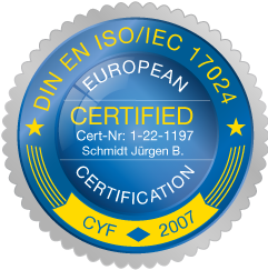 Zertifizierter Sachverständiger nach DIN EN ISO/IEC 17024
